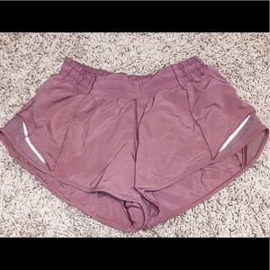 Pink hotty hot lululemon shorts